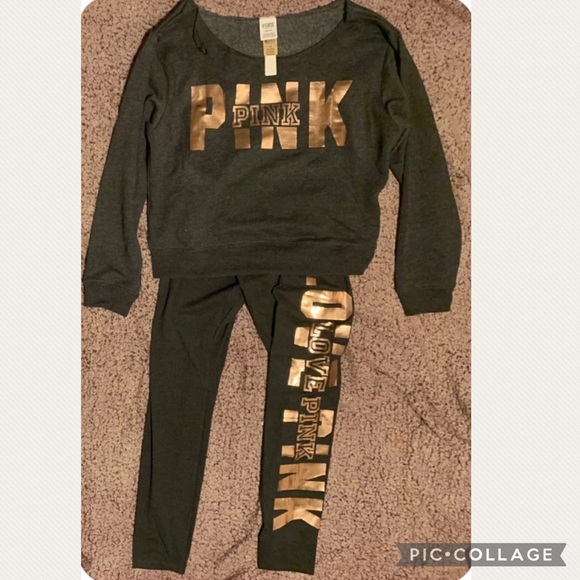 Victoria Secret Pink Xl Bling Leggings And XI
Matching Crew Outfit NWT VS SHINE - Picture 8 of 11